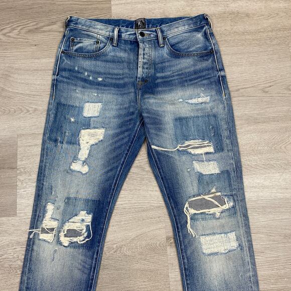 PRPS Le Sabre Slim Tapered Fit Distressed Jeans Men's 32x34 - Picture 2 of 13